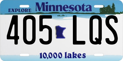 MN license plate 405LQS