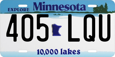 MN license plate 405LQU