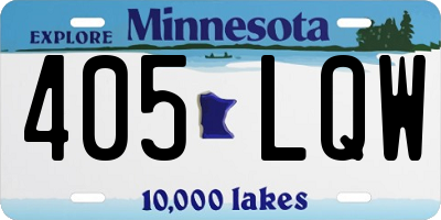 MN license plate 405LQW