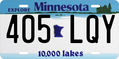 MN license plate 405LQY