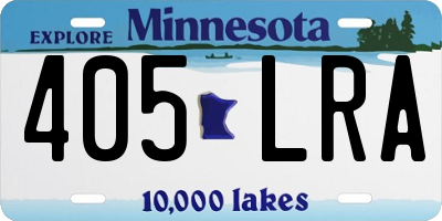 MN license plate 405LRA