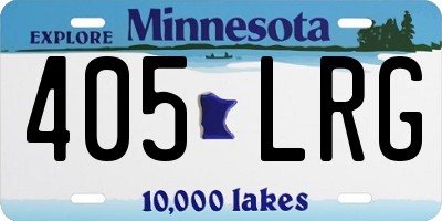 MN license plate 405LRG