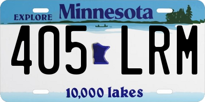 MN license plate 405LRM