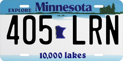 MN license plate 405LRN