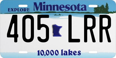 MN license plate 405LRR