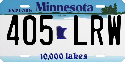 MN license plate 405LRW