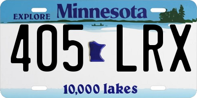MN license plate 405LRX