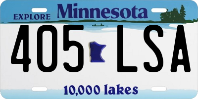 MN license plate 405LSA