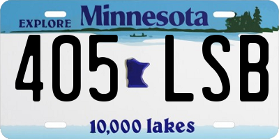 MN license plate 405LSB