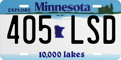 MN license plate 405LSD