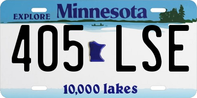 MN license plate 405LSE