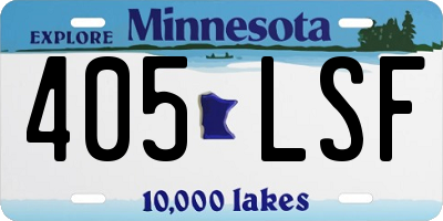 MN license plate 405LSF
