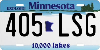 MN license plate 405LSG