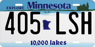 MN license plate 405LSH