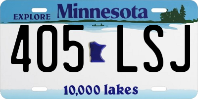 MN license plate 405LSJ
