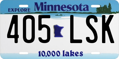 MN license plate 405LSK