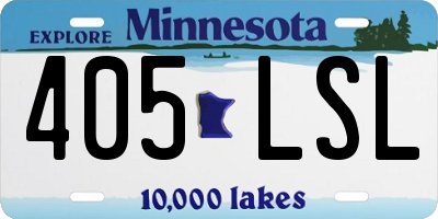 MN license plate 405LSL