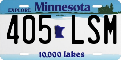 MN license plate 405LSM