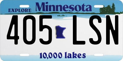 MN license plate 405LSN