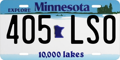 MN license plate 405LSO