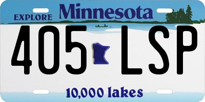MN license plate 405LSP