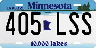 MN license plate 405LSS