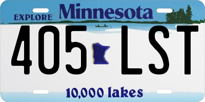 MN license plate 405LST