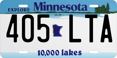 MN license plate 405LTA