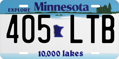 MN license plate 405LTB