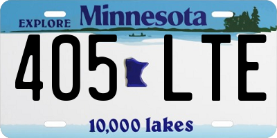 MN license plate 405LTE