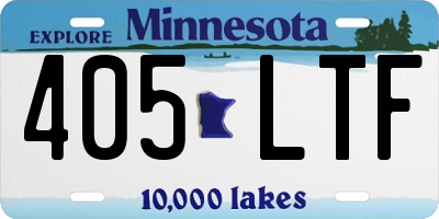 MN license plate 405LTF