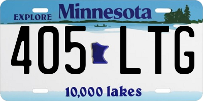 MN license plate 405LTG