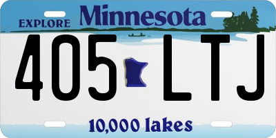 MN license plate 405LTJ