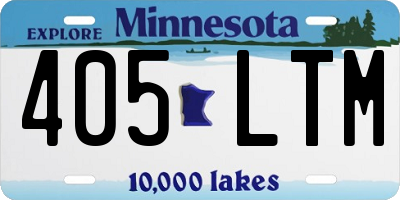 MN license plate 405LTM