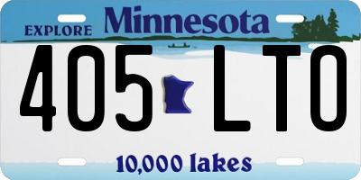 MN license plate 405LTO