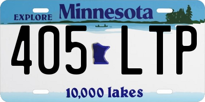 MN license plate 405LTP