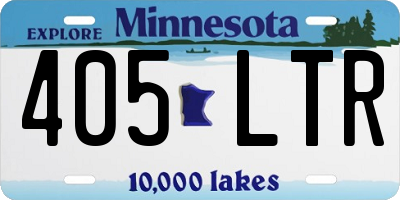 MN license plate 405LTR