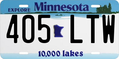 MN license plate 405LTW