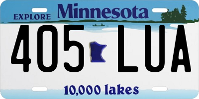 MN license plate 405LUA