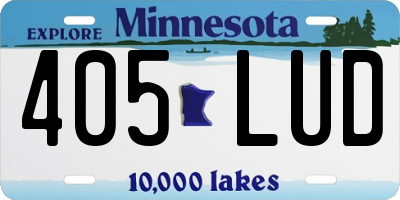 MN license plate 405LUD