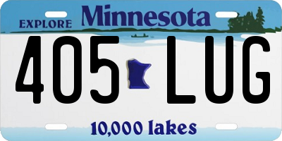 MN license plate 405LUG