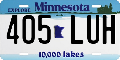 MN license plate 405LUH