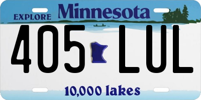 MN license plate 405LUL