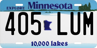 MN license plate 405LUM