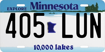 MN license plate 405LUN