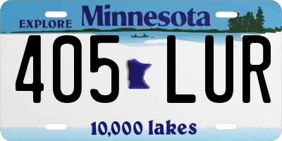 MN license plate 405LUR
