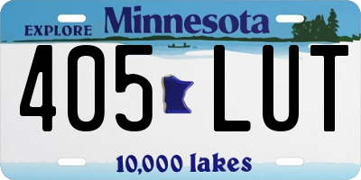 MN license plate 405LUT