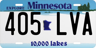 MN license plate 405LVA