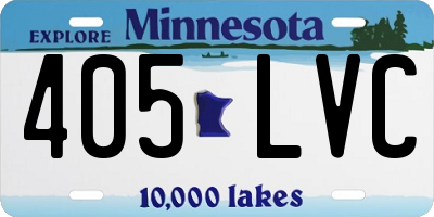 MN license plate 405LVC