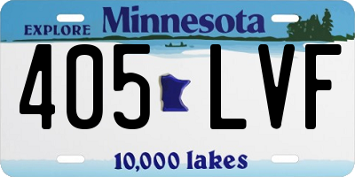 MN license plate 405LVF